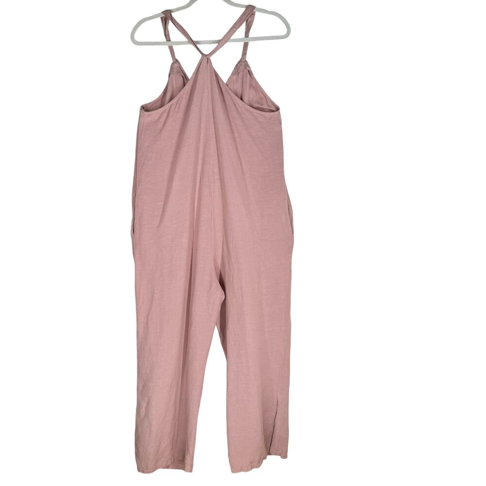 Hatch Blush Pink Linen Jumpsuit with Tie Straps - Picture 5 of 12